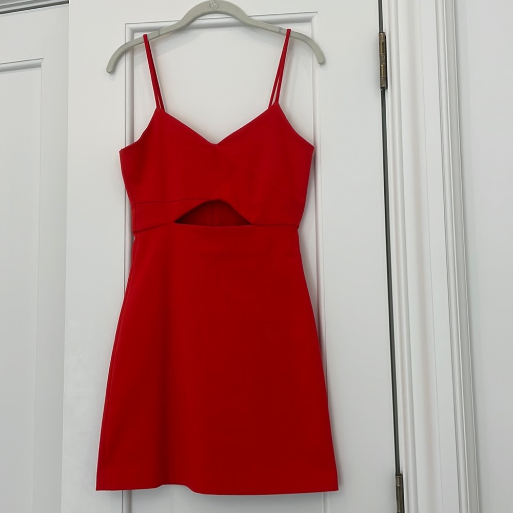 Zara Red Mini Dress with Cutout